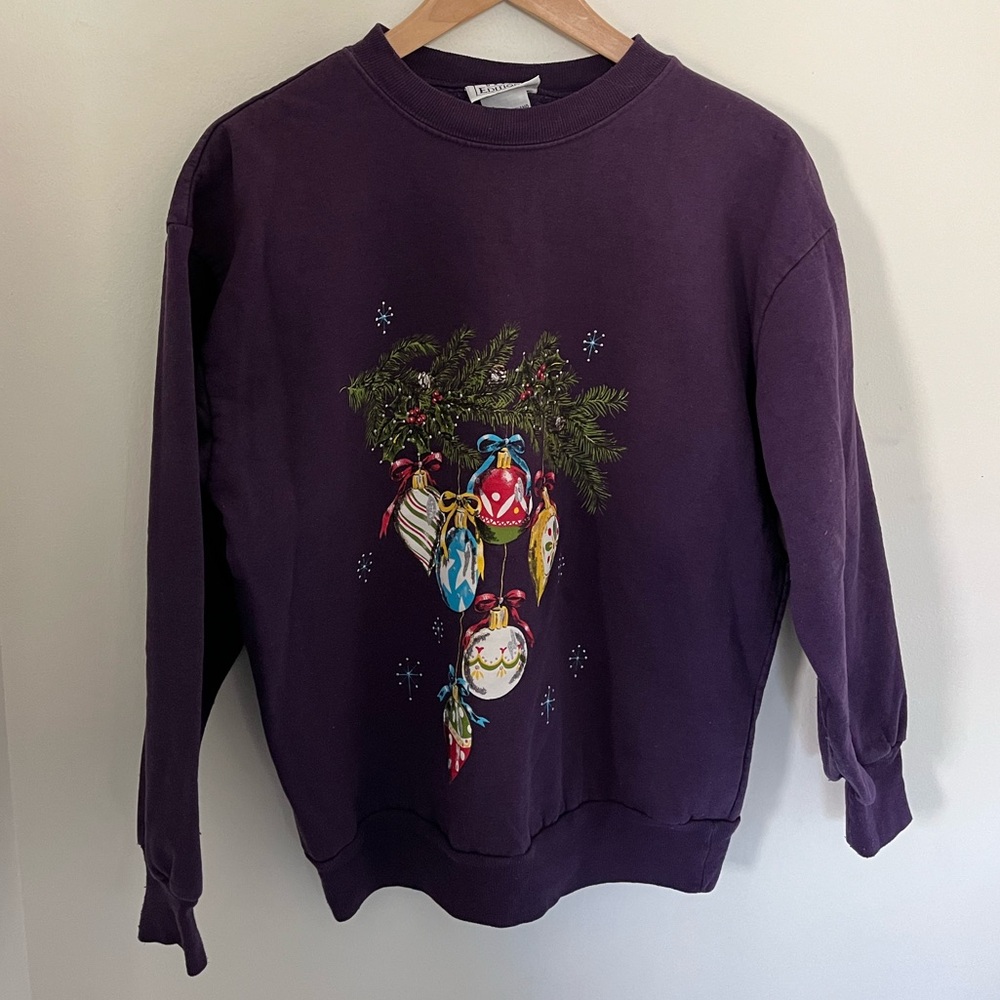 purple christmas crewneck